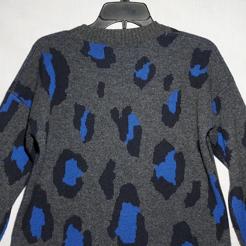 Athleta wool/cashmere blend animal print‎ women's sweater size xs